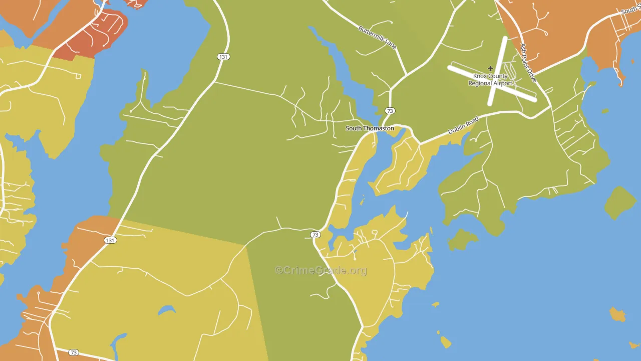 04858, ME Map of Vehicle Theft Rates