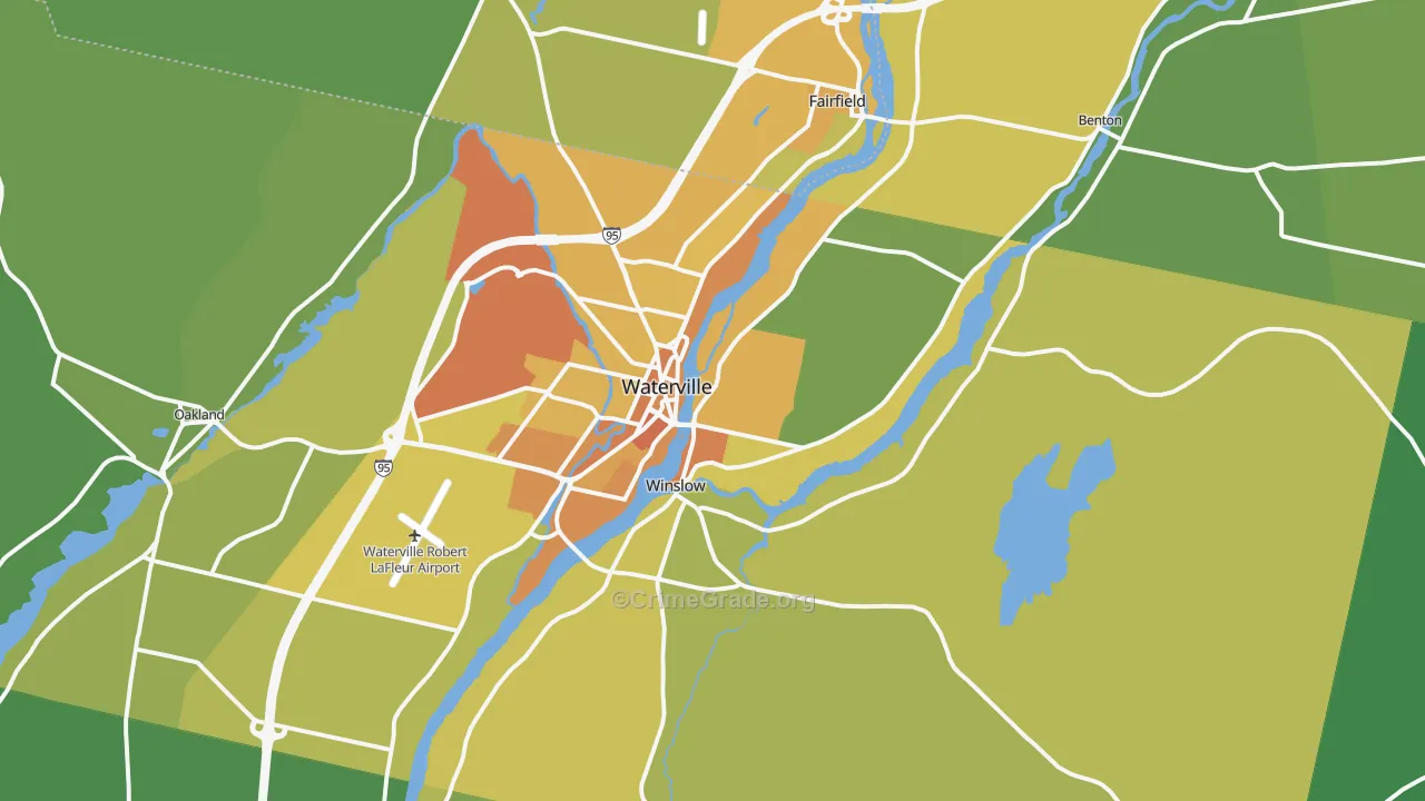 04901, ME Map of Vehicle Theft Rates