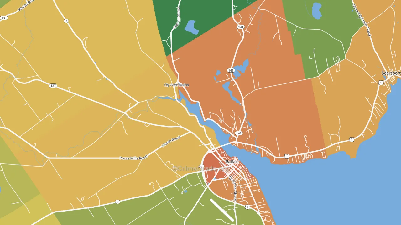 04915, ME Map of Vehicle Theft Rates