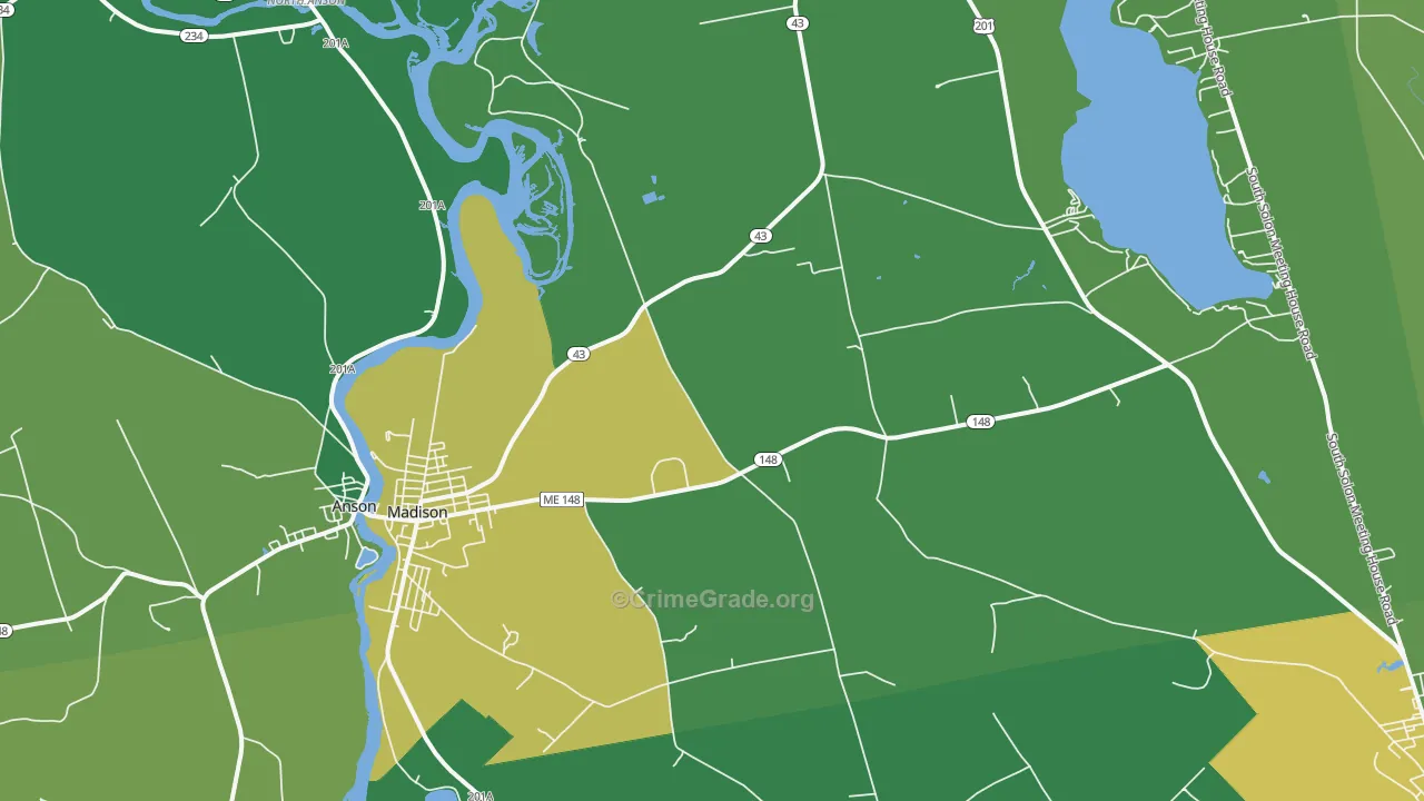 04950, ME Map of Vehicle Theft Rates