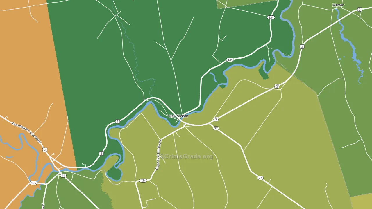 04955, ME Map of Vehicle Theft Rates