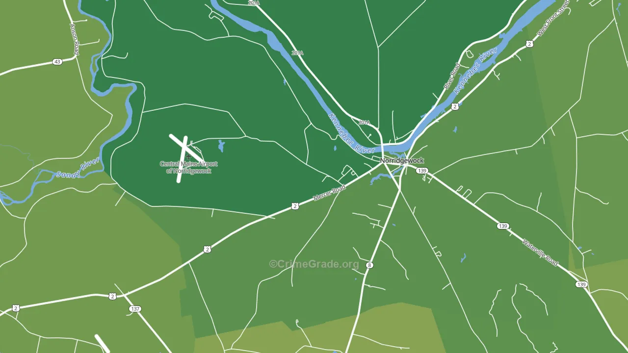 04957, ME Map of Vehicle Theft Rates