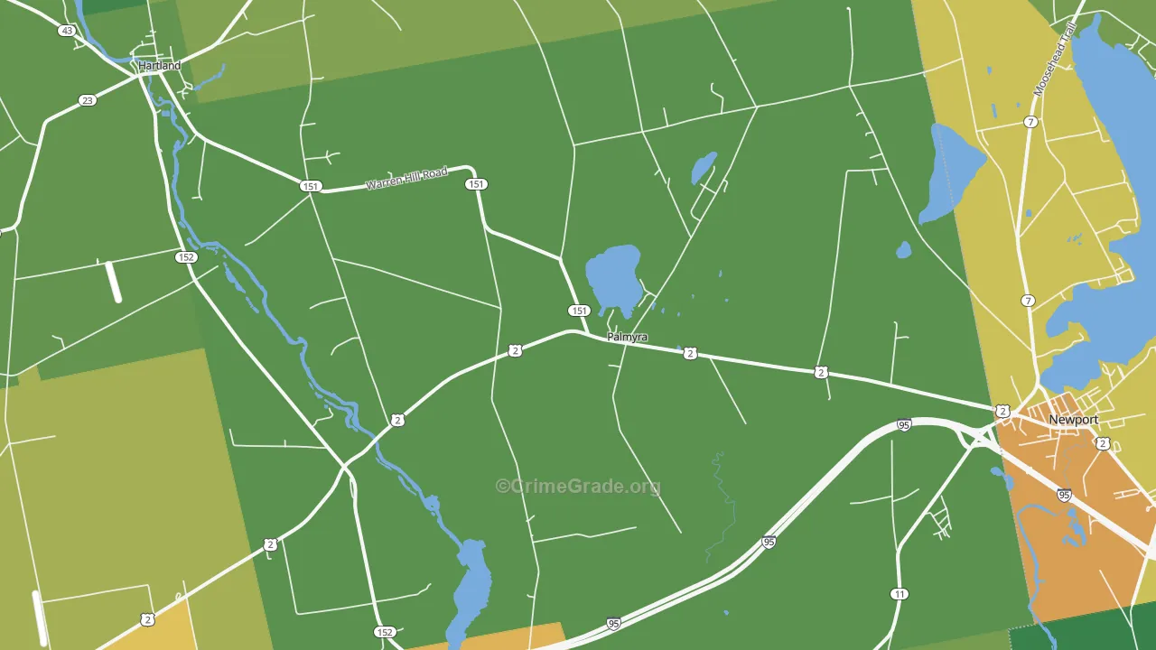 04965, ME Map of Vehicle Theft Rates