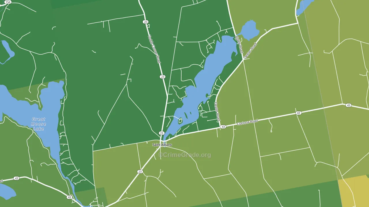 04971, ME Map of Vehicle Theft Rates