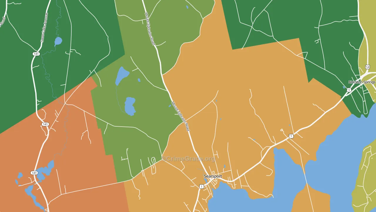 04974, ME Map of Vehicle Theft Rates