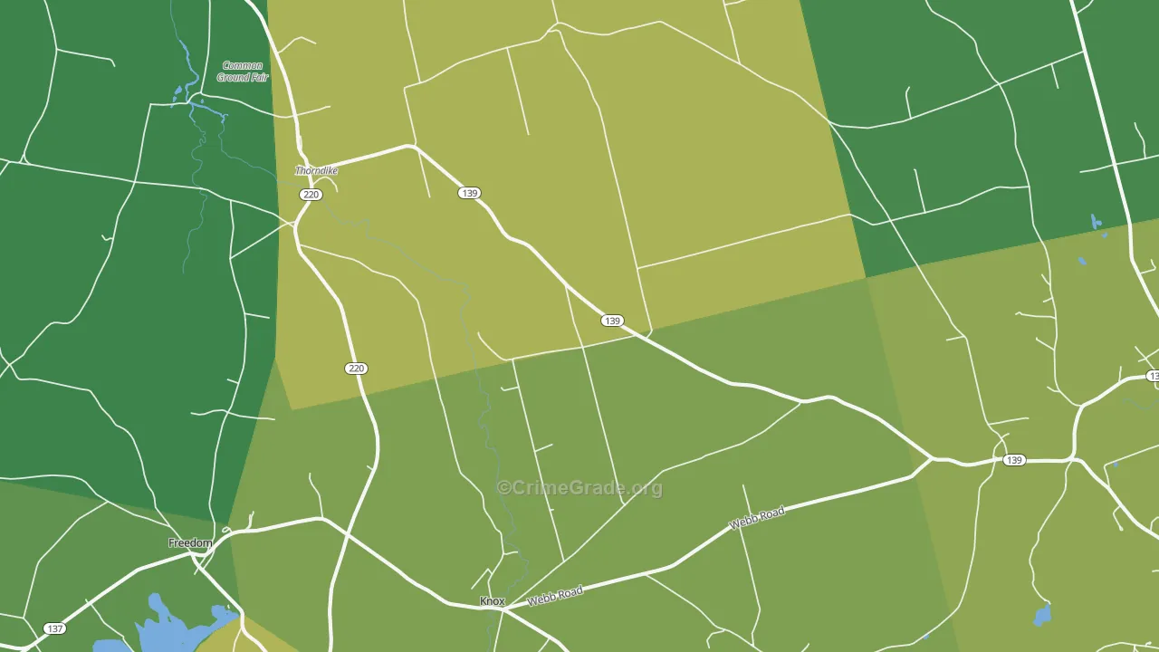 04986, ME Map of Vehicle Theft Rates