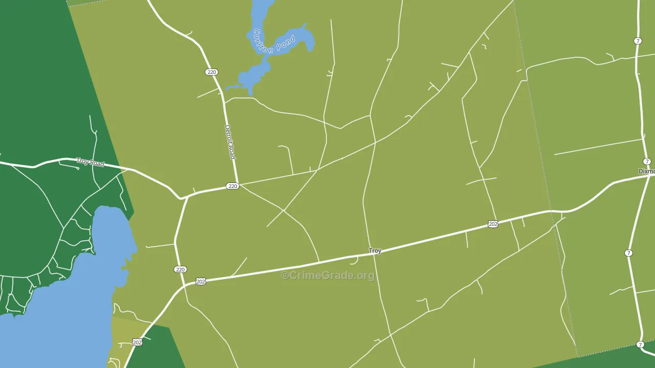 04987, ME Map of Vehicle Theft Rates