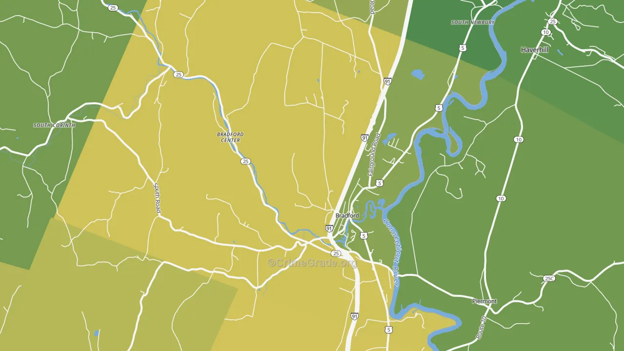 05033, VT Map of Vehicle Theft Rates