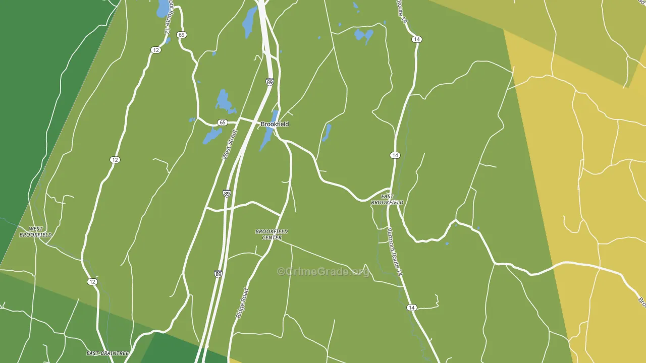 05036, VT Map of Vehicle Theft Rates