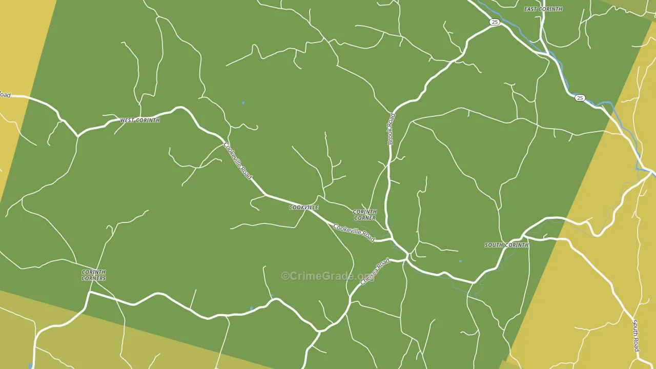 05039, VT Map of Vehicle Theft Rates