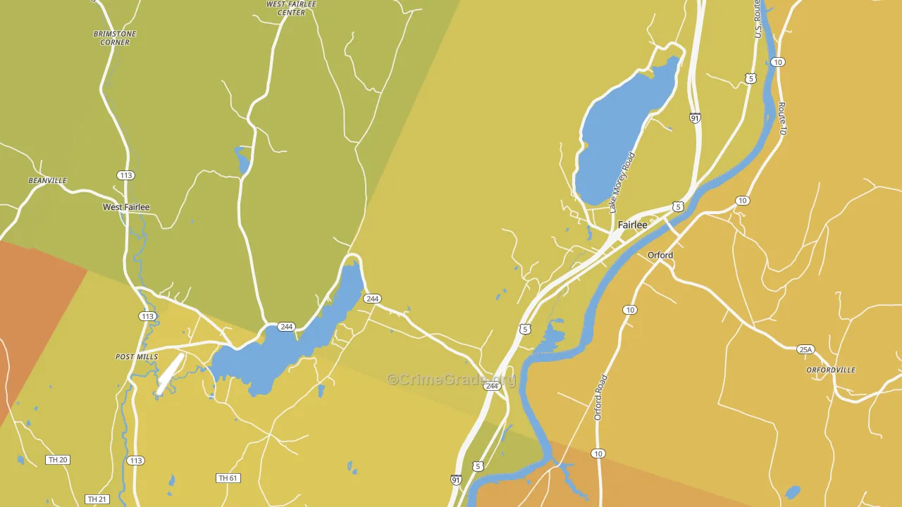 05045, VT Map of Vehicle Theft Rates