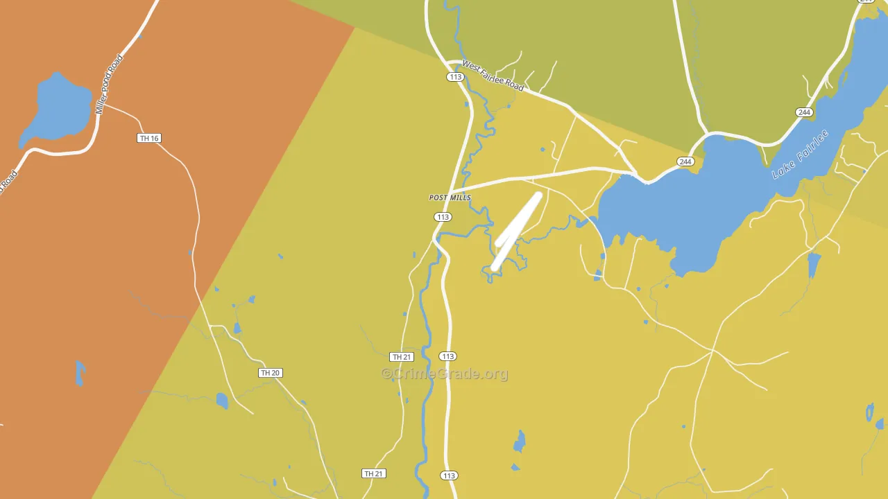 05058, VT Map of Vehicle Theft Rates