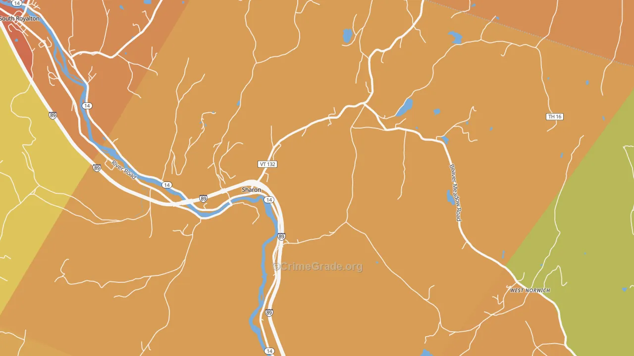 05065, VT Map of Vehicle Theft Rates