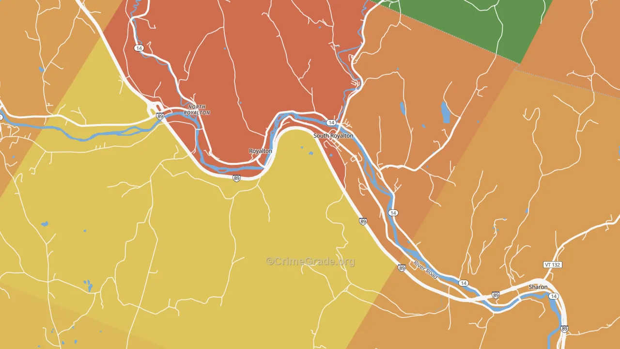 05068, VT Map of Vehicle Theft Rates