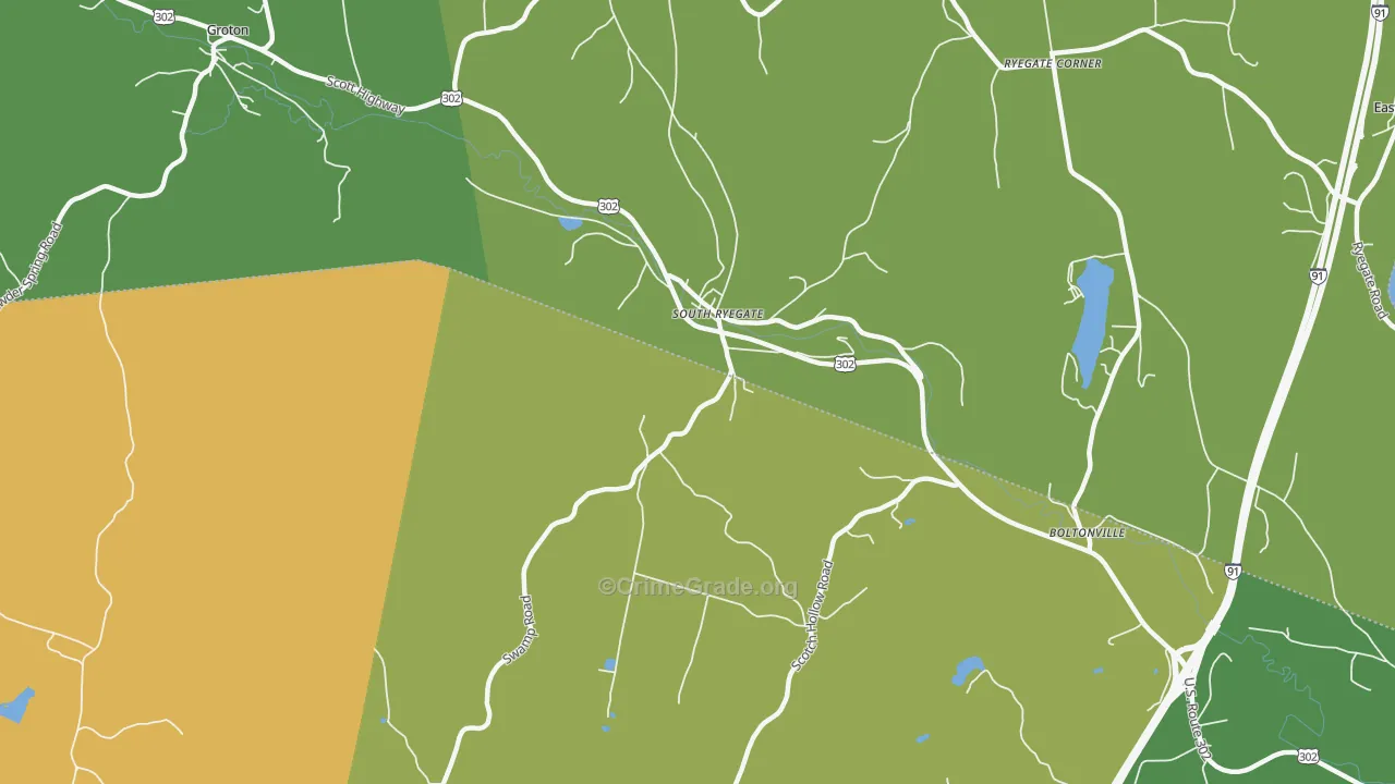 05069, VT Map of Vehicle Theft Rates
