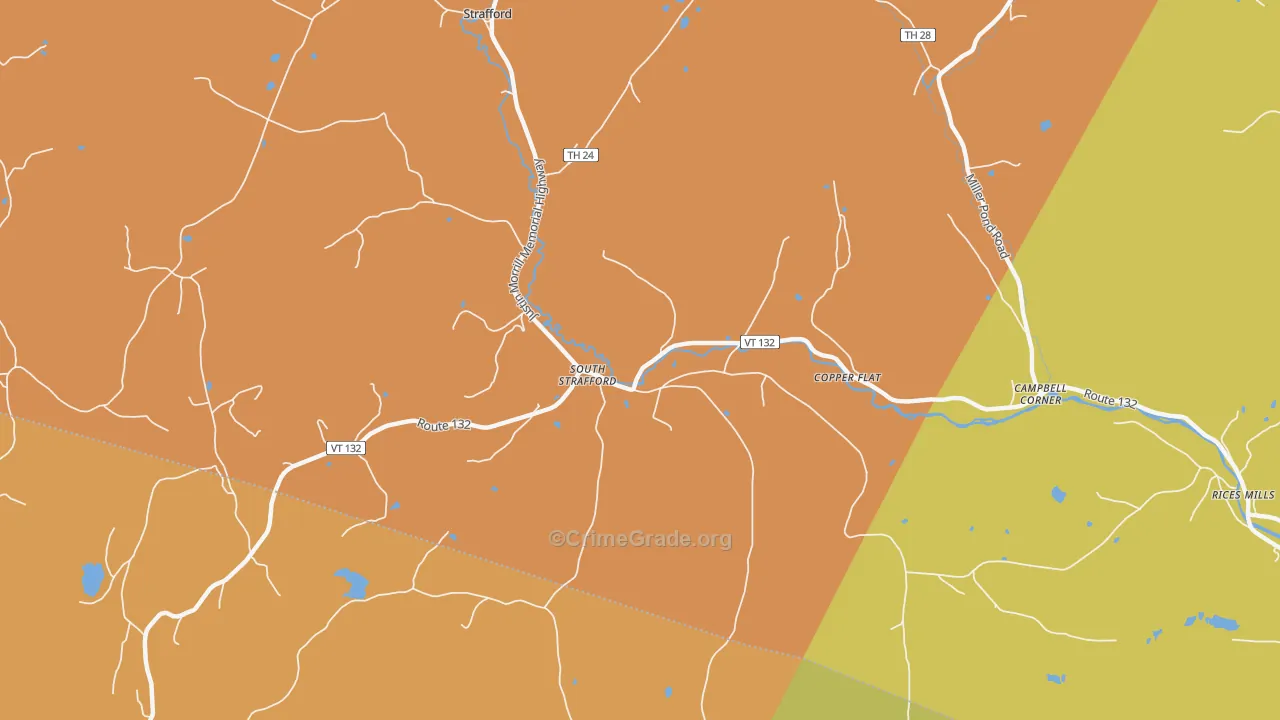 05070, VT Map of Vehicle Theft Rates