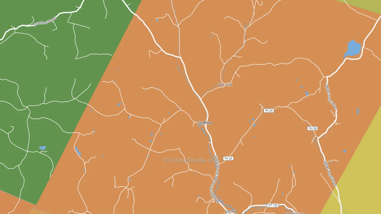 05072, VT Map of Vehicle Theft Rates