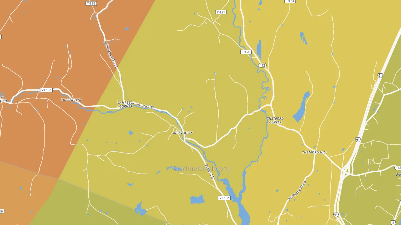 05075, VT Map of Vehicle Theft Rates