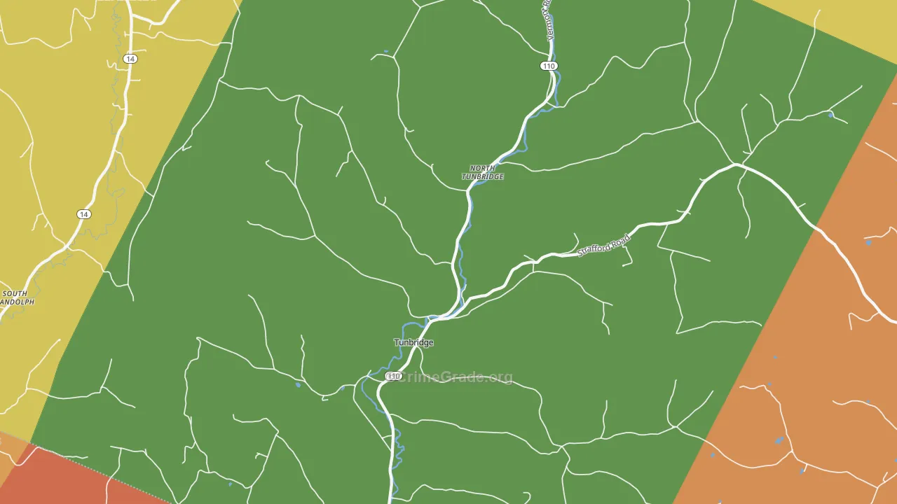 05077, VT Map of Vehicle Theft Rates