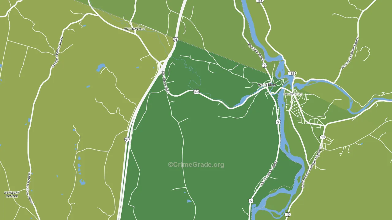 05081, VT Map of Vehicle Theft Rates