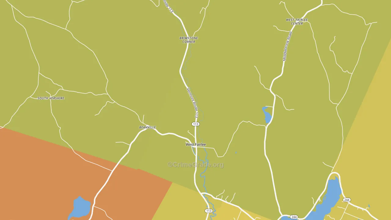 05083, VT Map of Vehicle Theft Rates