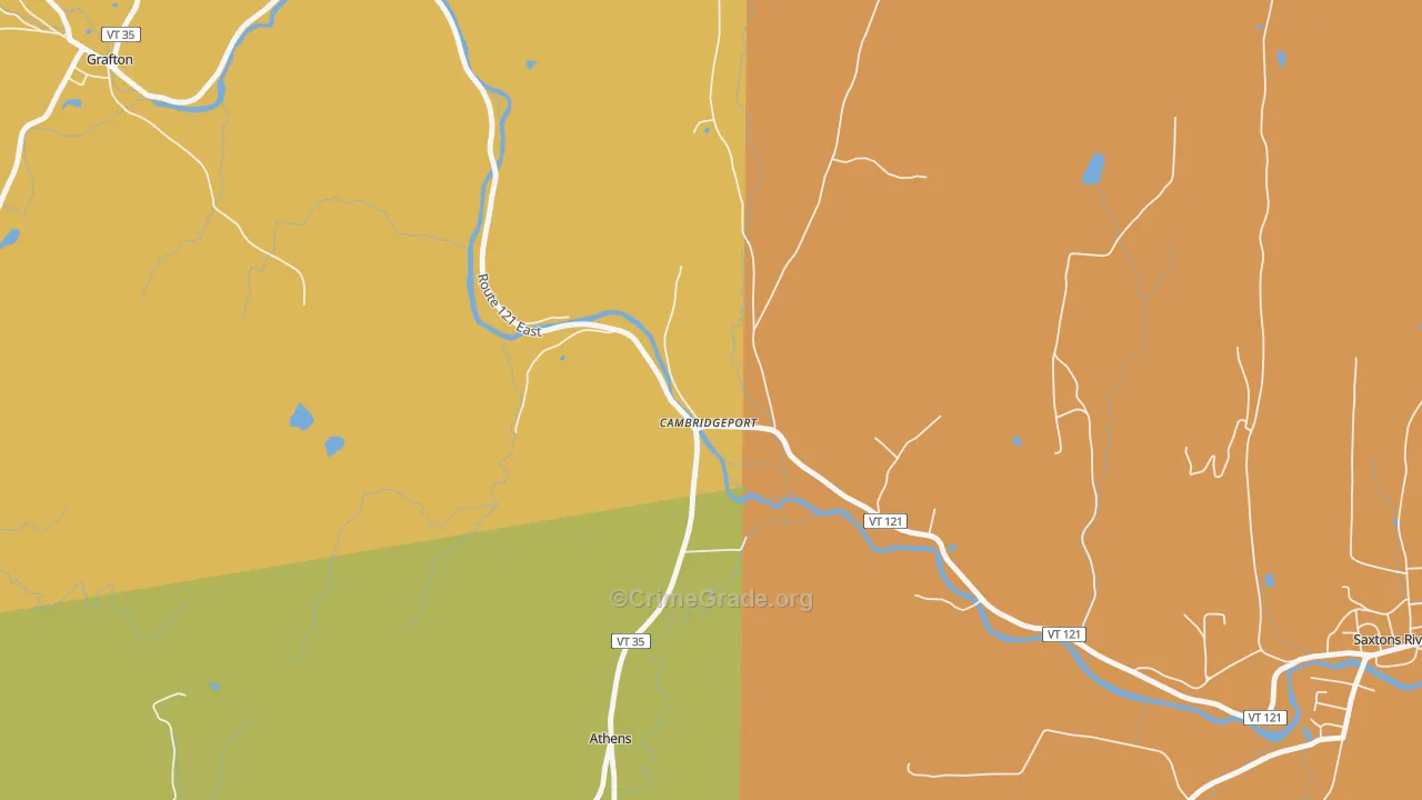 05141, VT Map of Vehicle Theft Rates