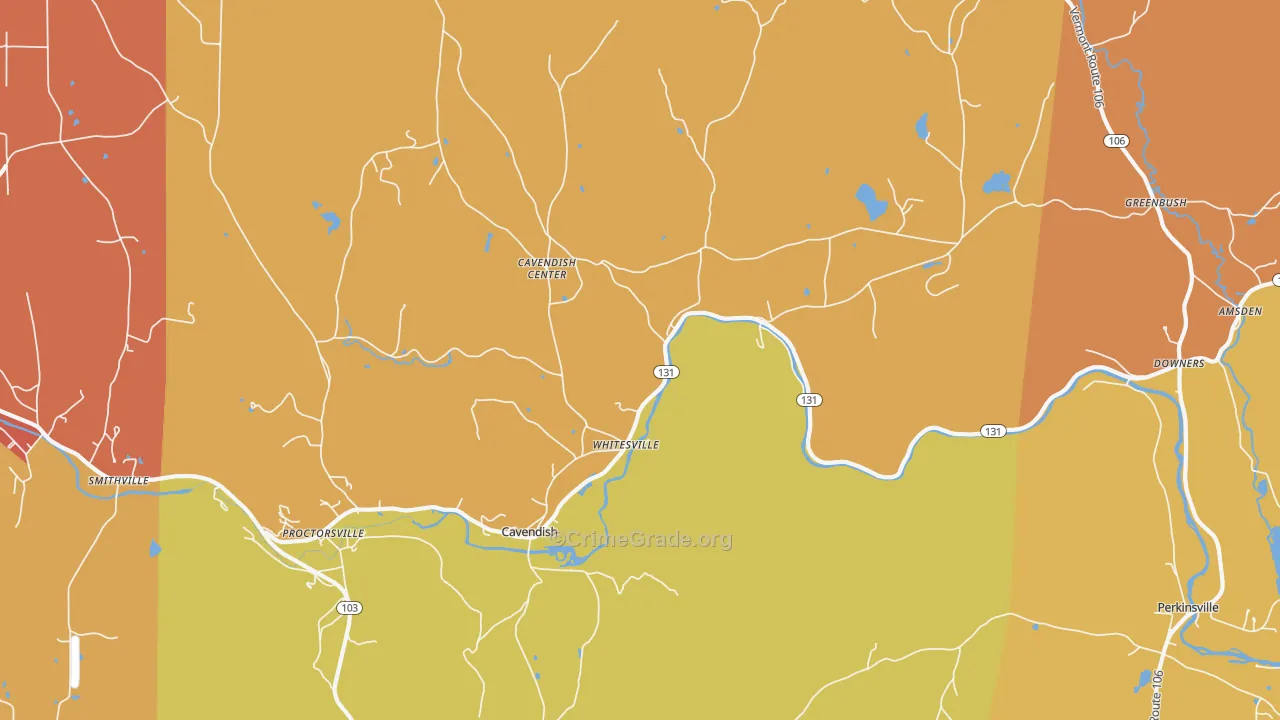 05142, VT Map of Vehicle Theft Rates
