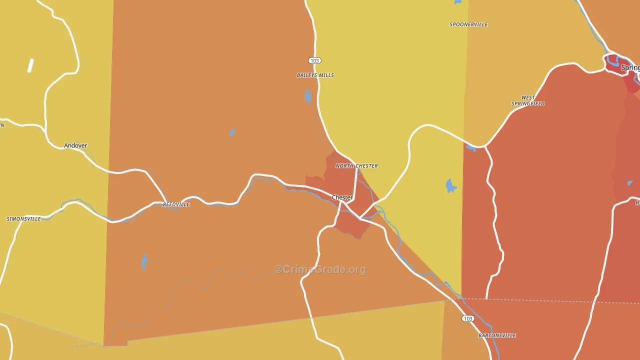 05143, VT Map of Vehicle Theft Rates
