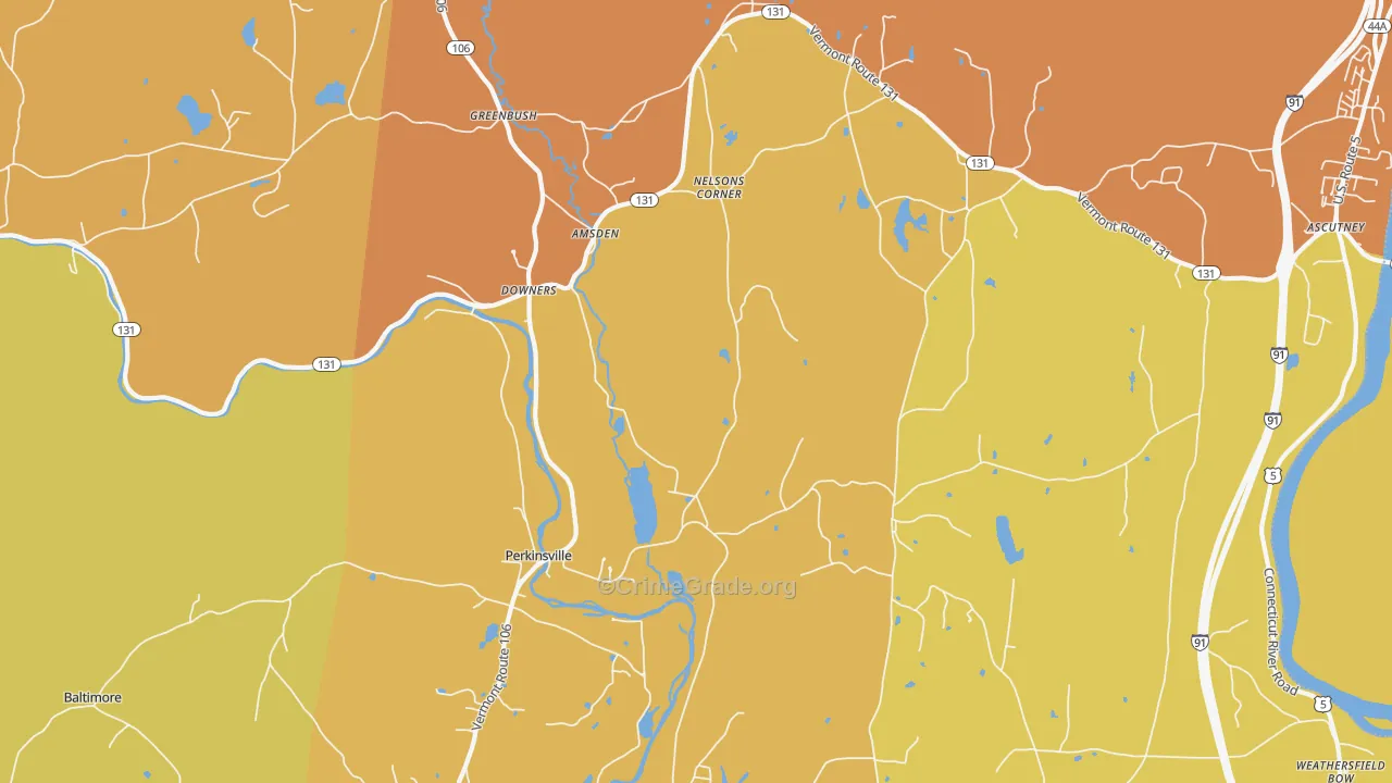 05151, VT Map of Vehicle Theft Rates