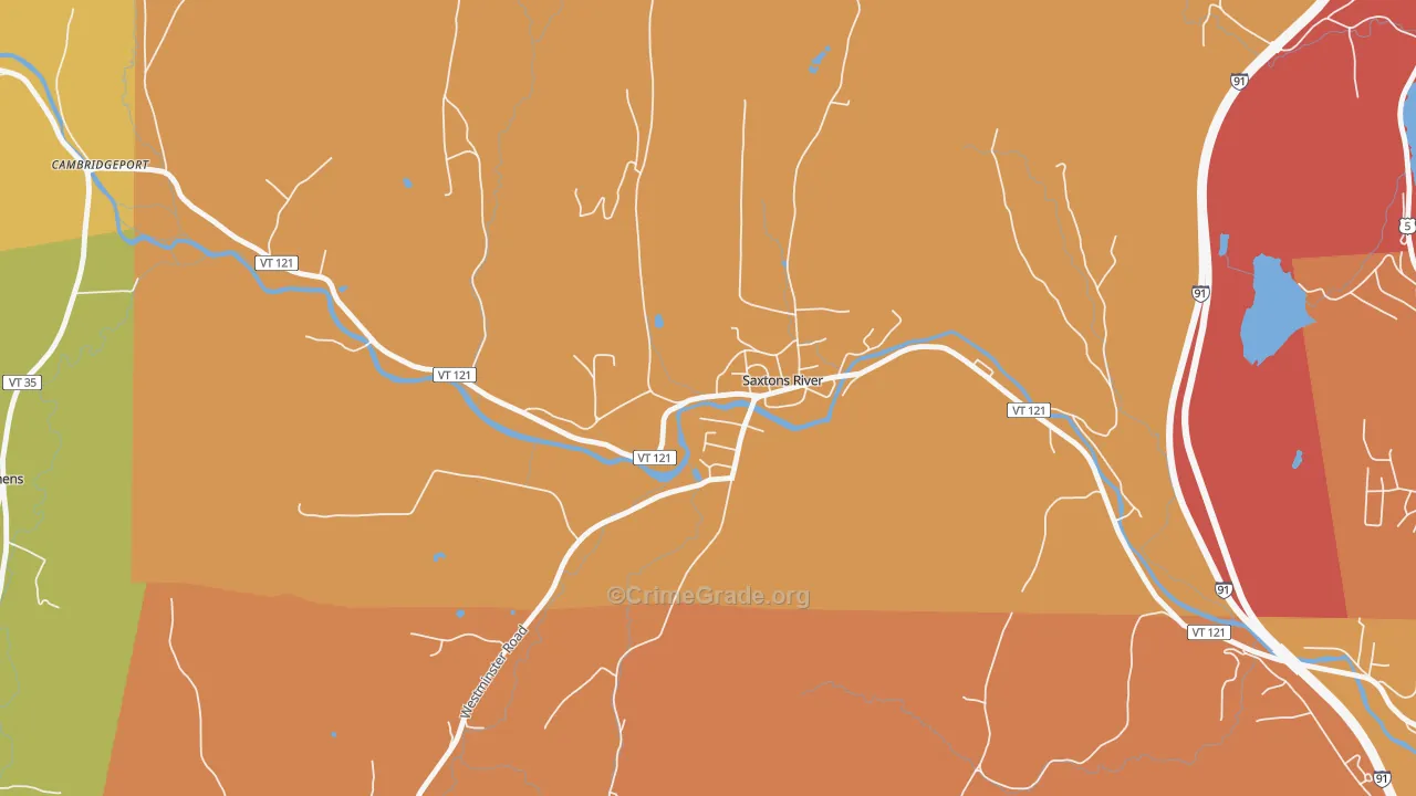 05154, VT Map of Vehicle Theft Rates
