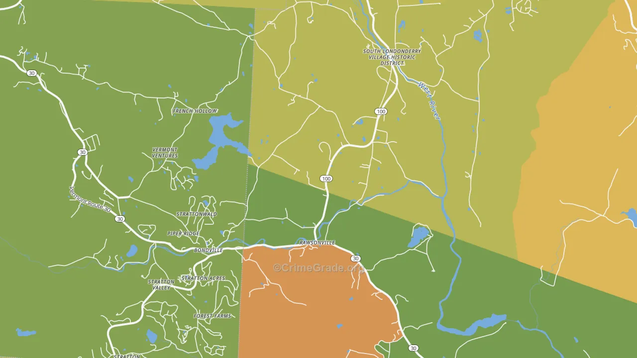 05155, VT Map of Vehicle Theft Rates