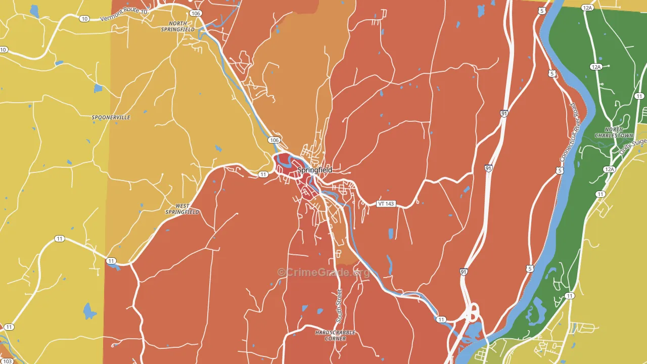 05156, VT Map of Vehicle Theft Rates