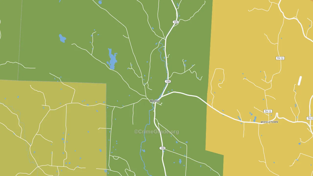 05161, VT Map of Vehicle Theft Rates