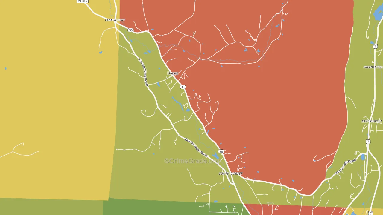 05251, VT Map of Vehicle Theft Rates