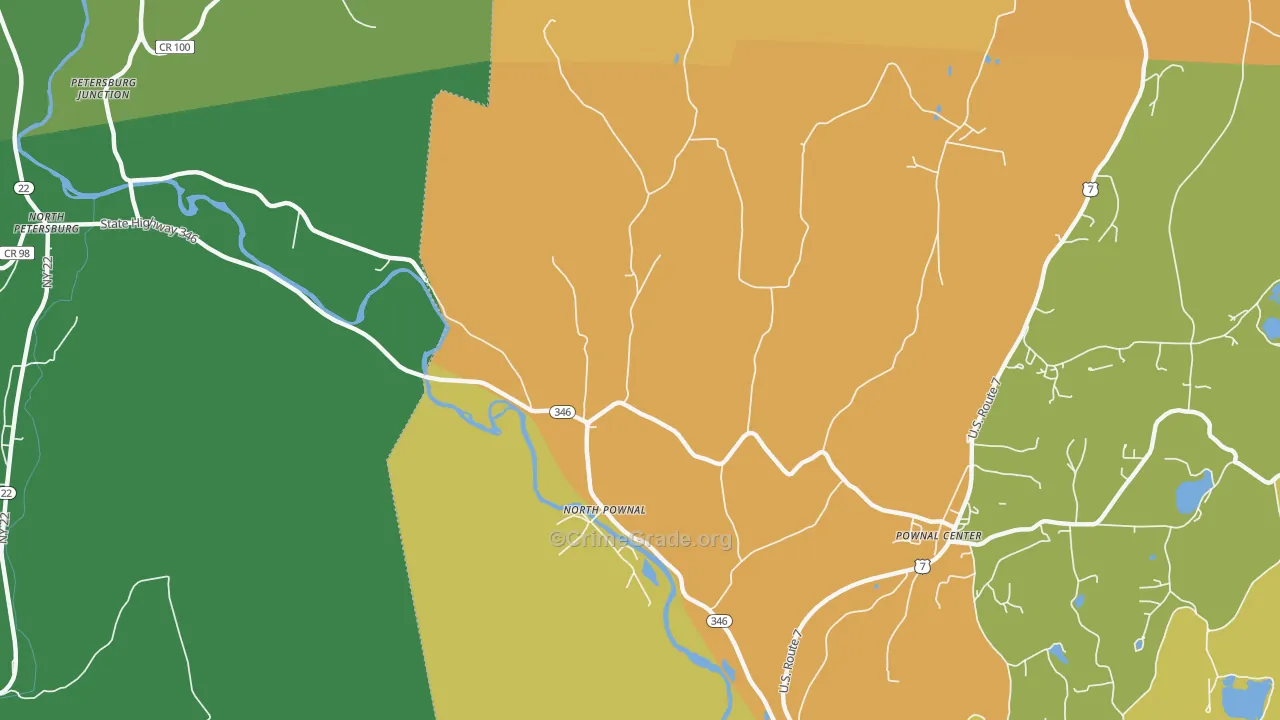 05260, VT Map of Vehicle Theft Rates