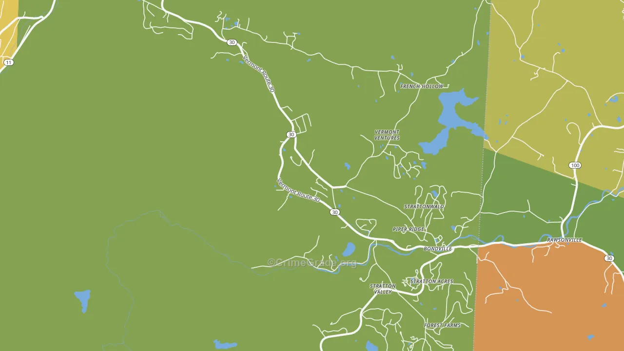05340, VT Map of Vehicle Theft Rates