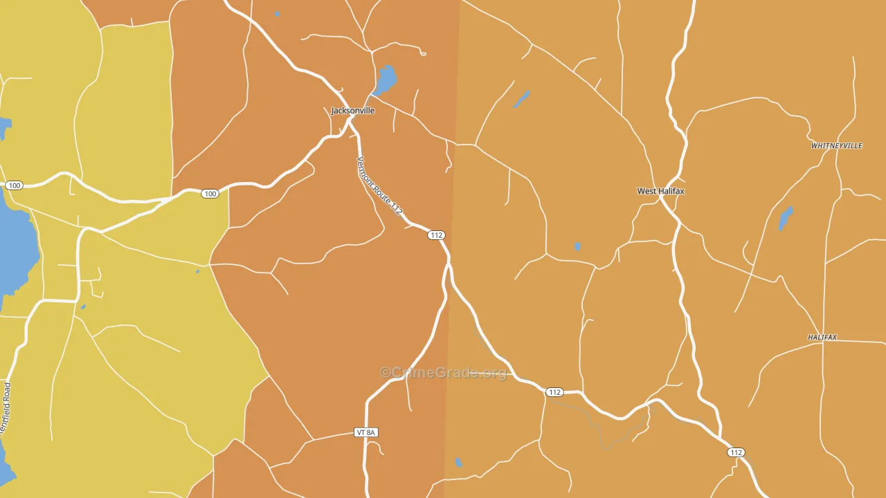 05342, VT Map of Vehicle Theft Rates