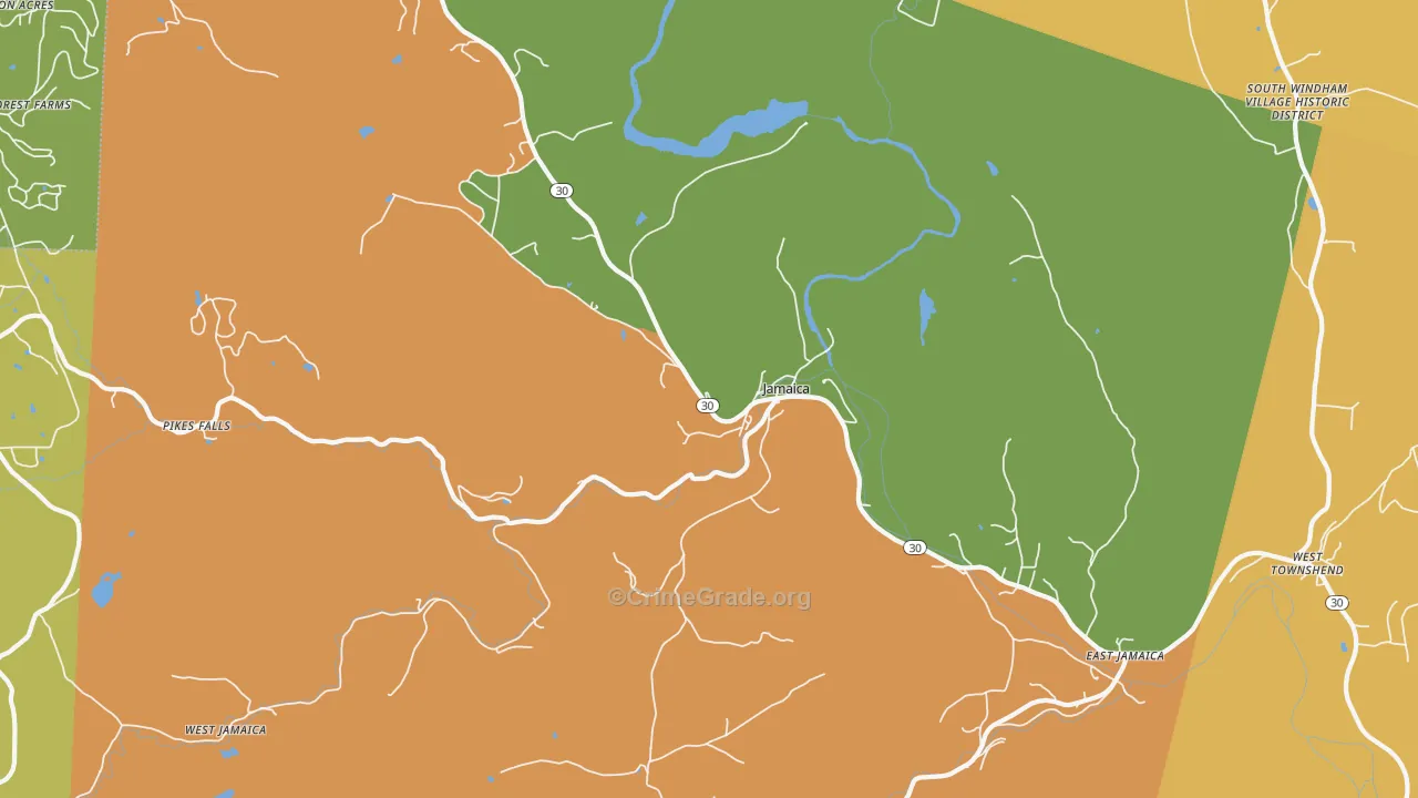 05343, VT Map of Vehicle Theft Rates