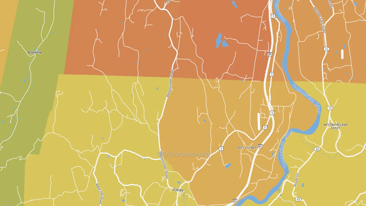 05346, VT Map of Vehicle Theft Rates