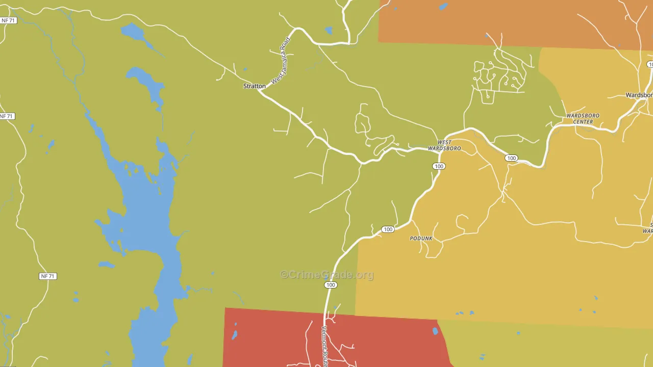 05360, VT Map of Vehicle Theft Rates