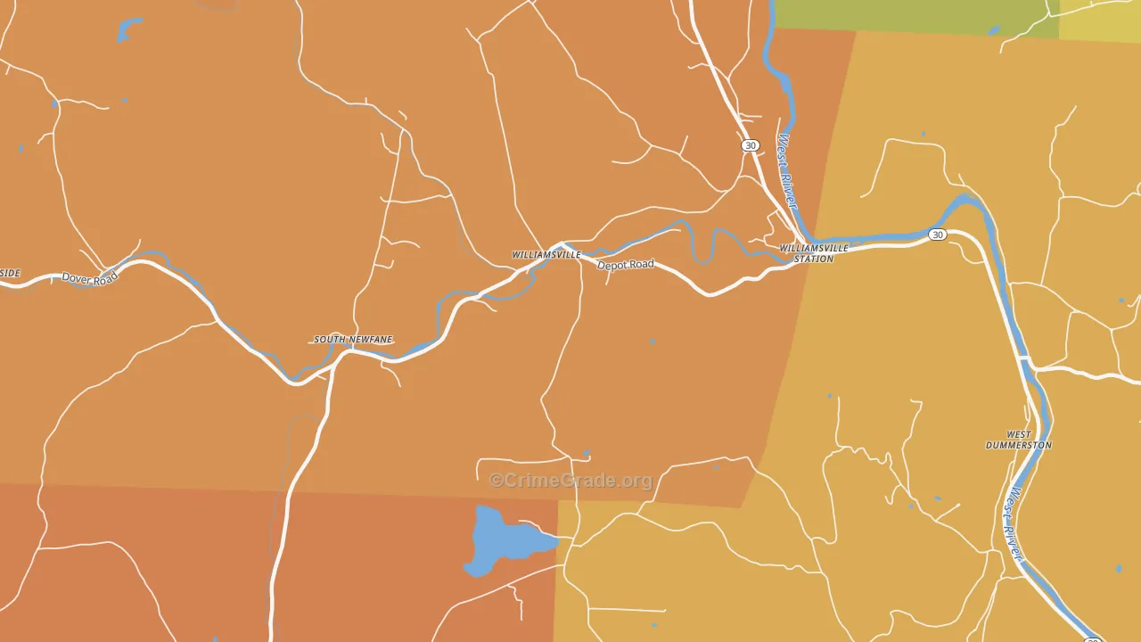 05362, VT Map of Vehicle Theft Rates