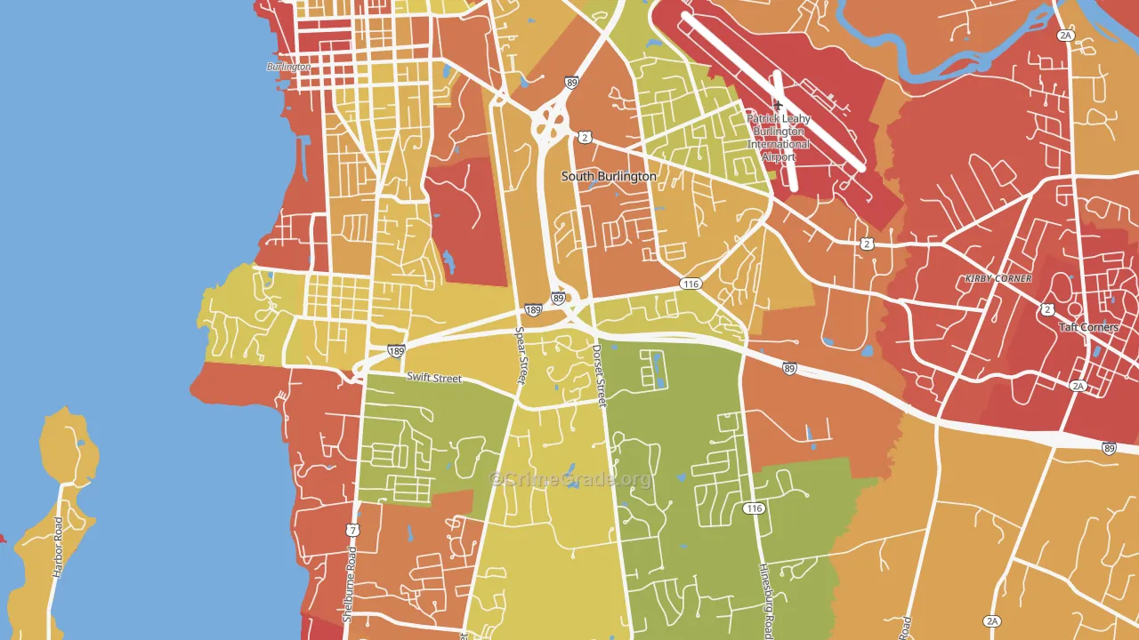 05403, VT Map of Vehicle Theft Rates