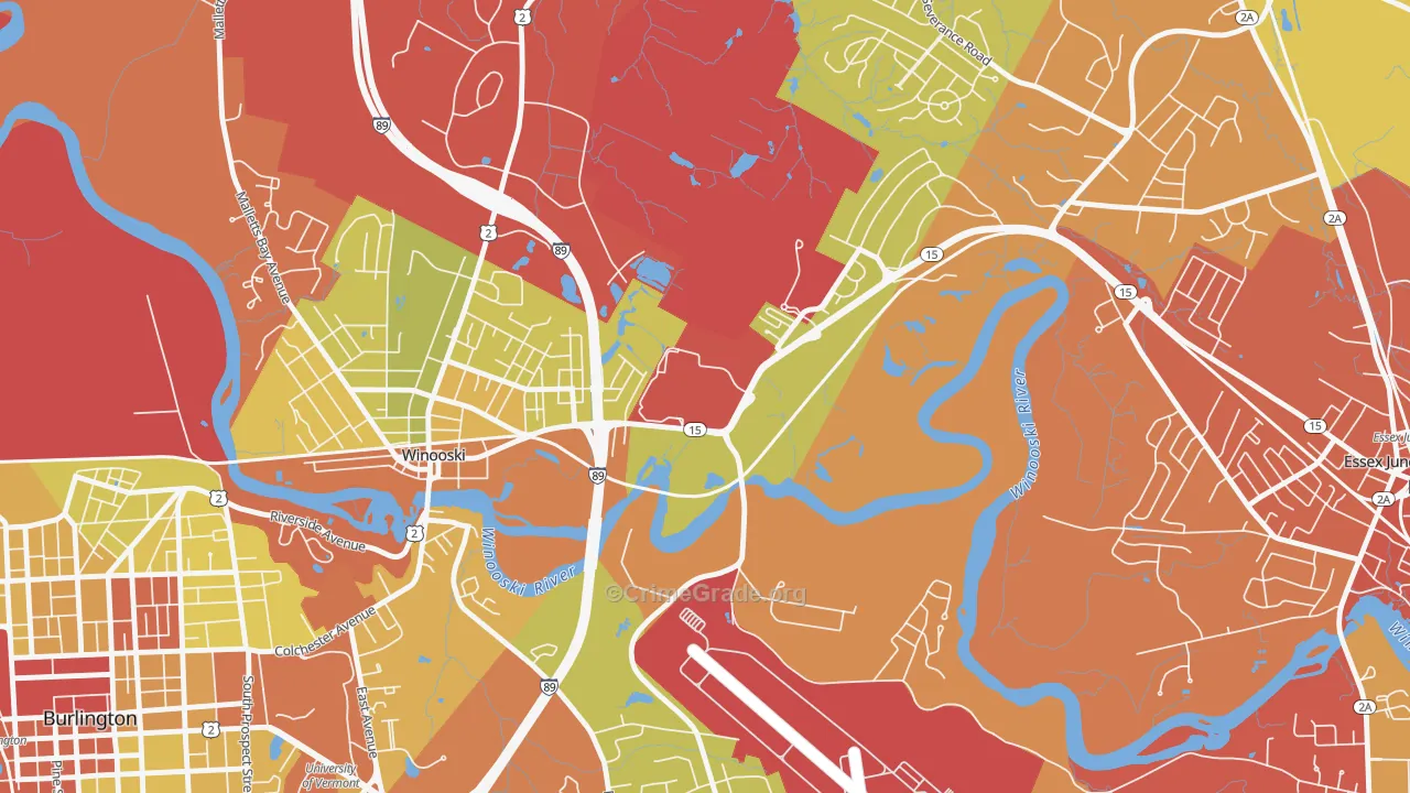 05439, VT Map of Vehicle Theft Rates