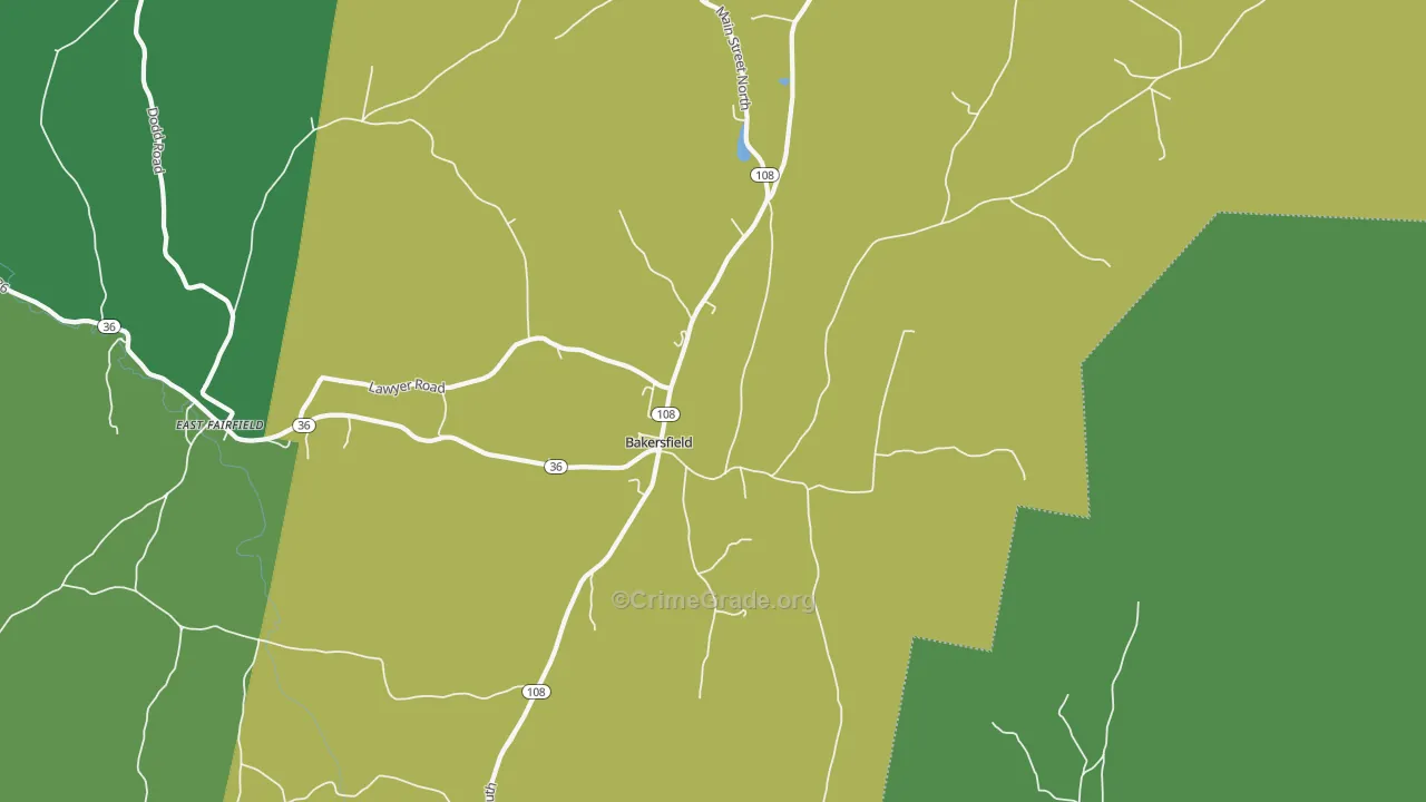05441, VT Map of Vehicle Theft Rates