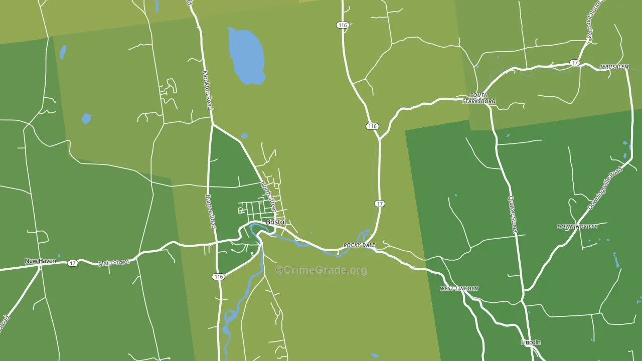 05443, VT Map of Vehicle Theft Rates