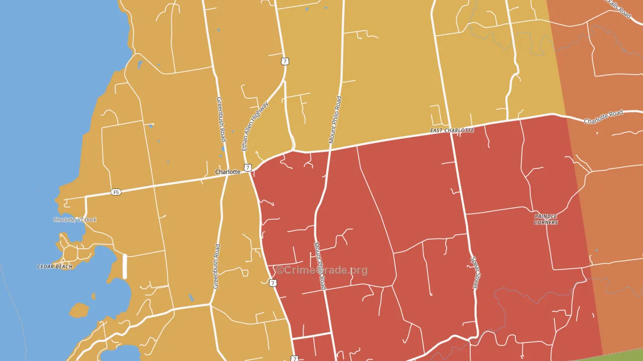 05445, VT Map of Vehicle Theft Rates