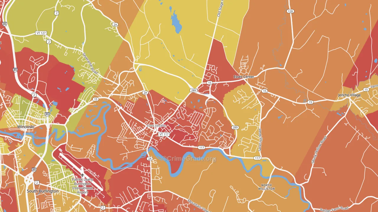 05452, VT Map of Vehicle Theft Rates