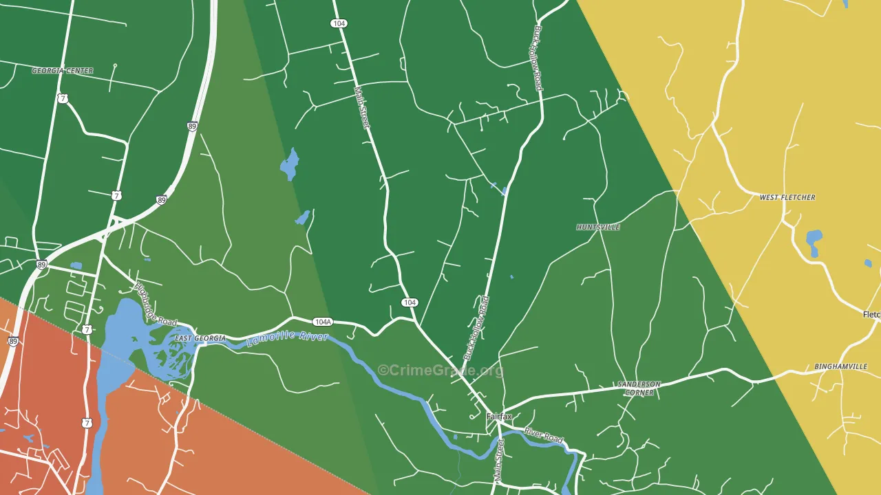 05454, VT Map of Vehicle Theft Rates