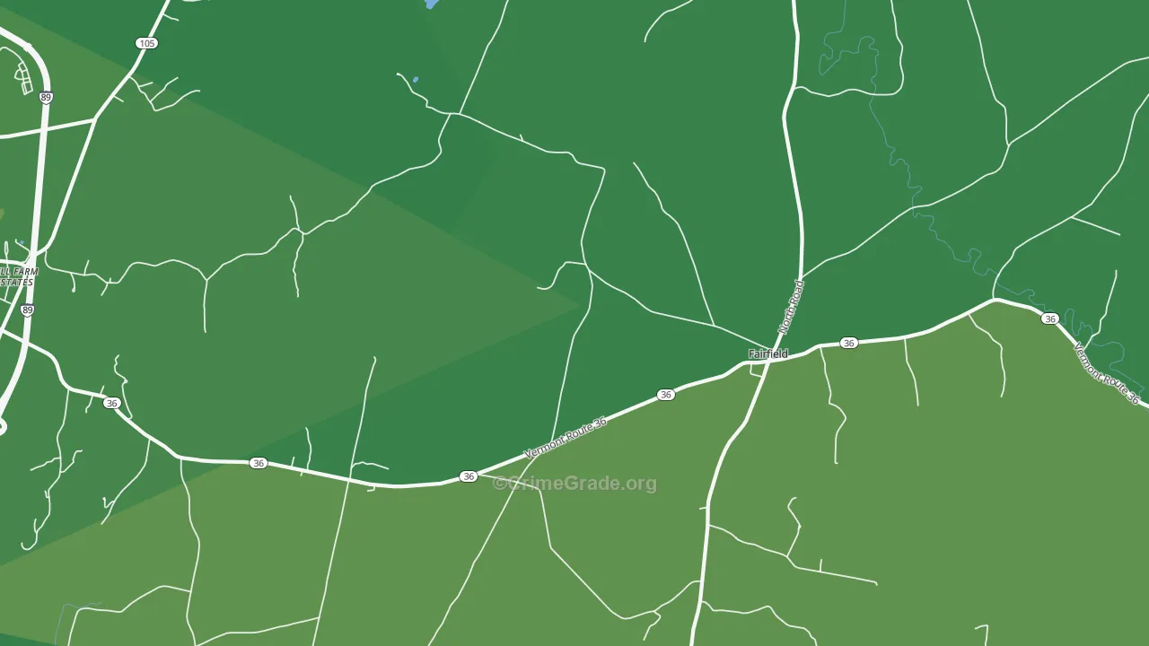 05455, VT Map of Vehicle Theft Rates