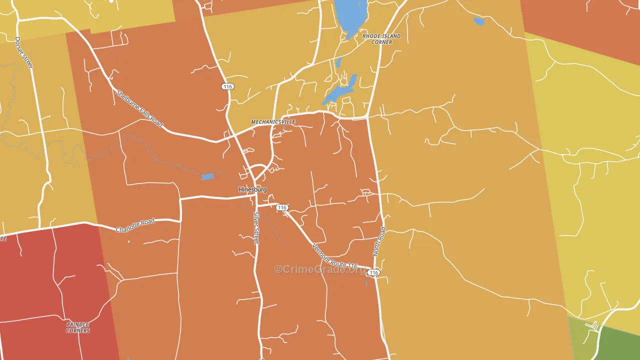 05461, VT Map of Vehicle Theft Rates